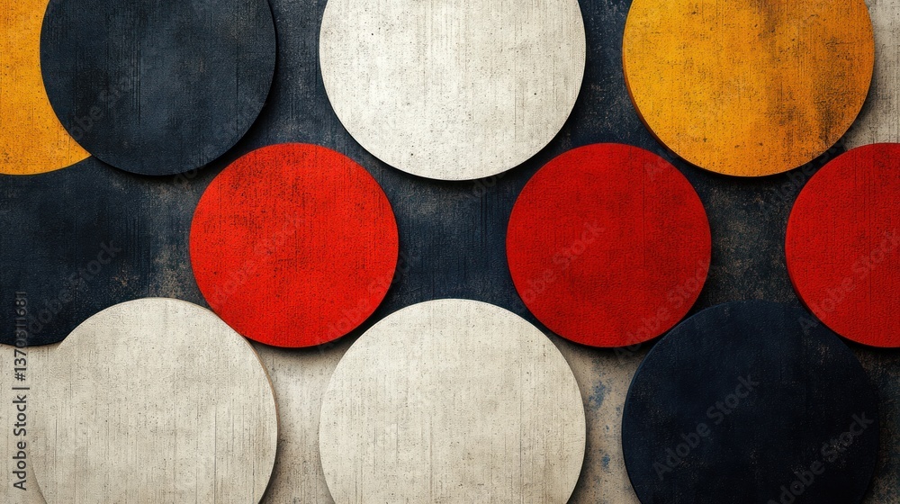 Poster abstract colorful circles pattern background design