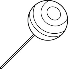 Lollipop Line Art Vector