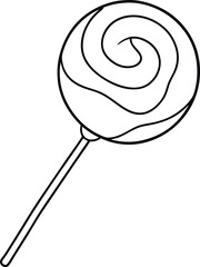 Lollipop Line Art Vector