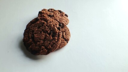 Delicious Chocolate Chip Cookies on White Background