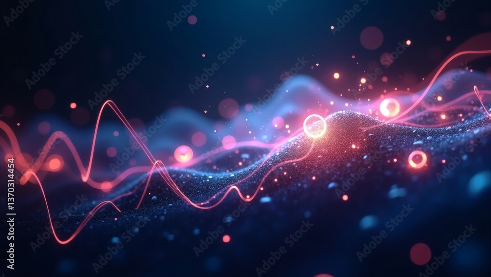 Aufkleber dynamic visualization of data streams and pulsating light trails, representing the essence of connectivity and advanced data analysis