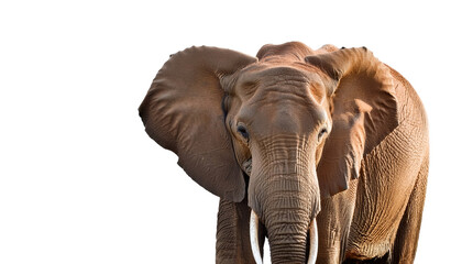 Fototapeta premium African forest elephant Isolated On PNG Transparent and White Background 