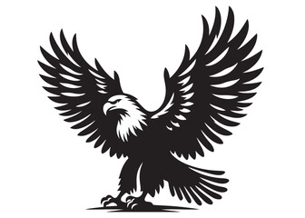 eagle flying logo silhouette vector, eagle logo icon silhouette, bald eagle silhouette, black american eagle flying logo silhouette, flying eagle bird silhouette isolated on white background