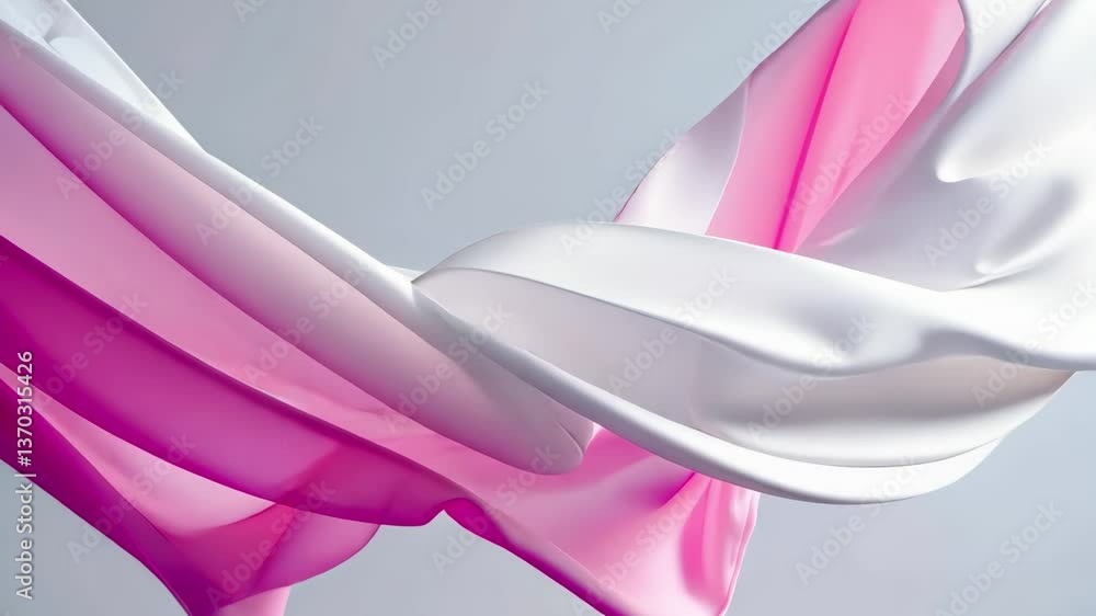 Poster the delicate fabric sways gently, creating an elegant display of soft pink and white shades that int