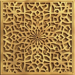 Intricate gold arabesque design