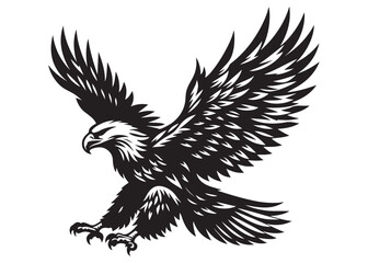 eagle flying logo silhouette vector, eagle logo icon silhouette, bald eagle silhouette, black american eagle flying logo silhouette, flying eagle bird silhouette isolated on white background