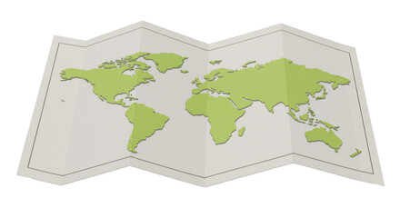 Isolated World Map, Cartography