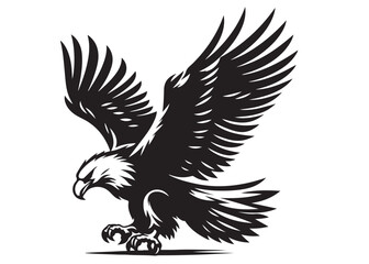 eagle flying logo silhouette vector, eagle logo icon silhouette, bald eagle silhouette, black american eagle flying logo silhouette, flying eagle bird silhouette isolated on white background