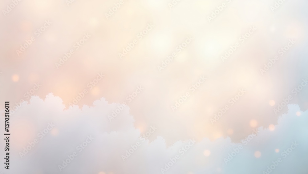 Aufkleber abstract view of clouds in a soft and dreamy sky, featuring an ethereal blend of light and color