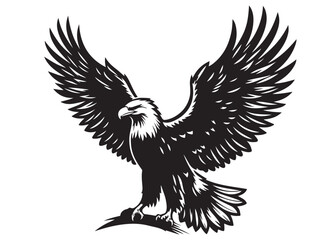 eagle flying logo silhouette vector, eagle logo icon silhouette, bald eagle silhouette, black american eagle flying logo silhouette, flying eagle bird silhouette isolated on white background