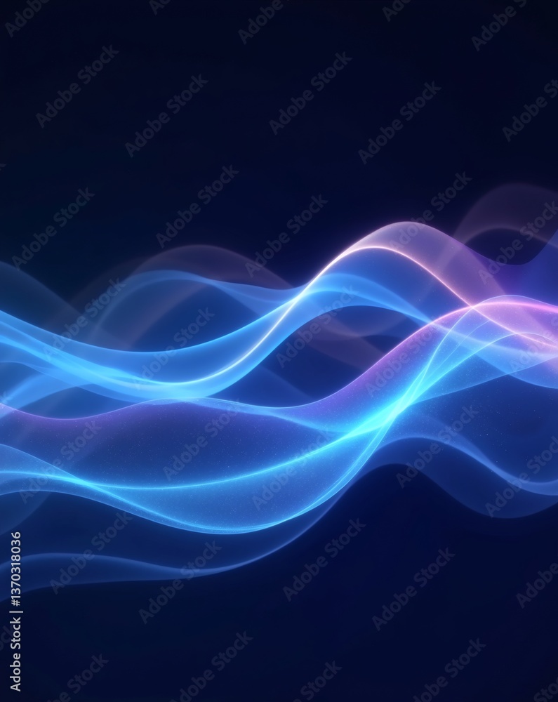 Aufkleber an abstract representation of luminous waves, creating a sense of fluidity and depth, ideal for digital projects. The image features flowing.