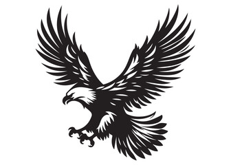 eagle flying logo silhouette vector, eagle logo icon silhouette, bald eagle silhouette, black american eagle flying logo silhouette, flying eagle bird silhouette isolated on white background