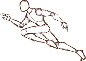 Fototapeta premium Design of sketch body reference illustration