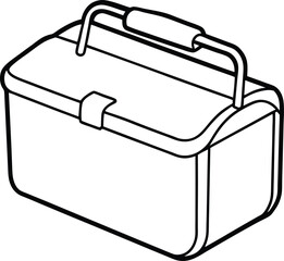 Lunchbox Line Art Vector
