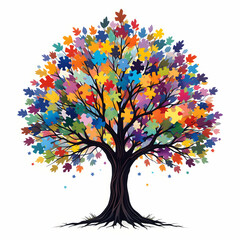 Colorful Tree Art: Abstract Nature