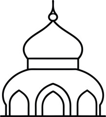 Mosque Line Art Vector
