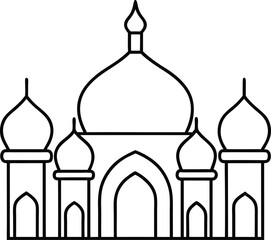 Mosque Line Art Vector