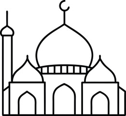 Mosque Line Art Vector