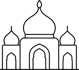 Mosque Line Art Vector
