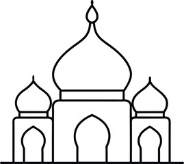 Mosque Line Art Vector