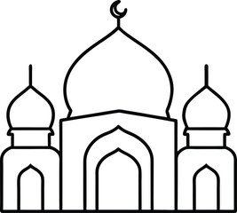 Mosque Line Art Vector