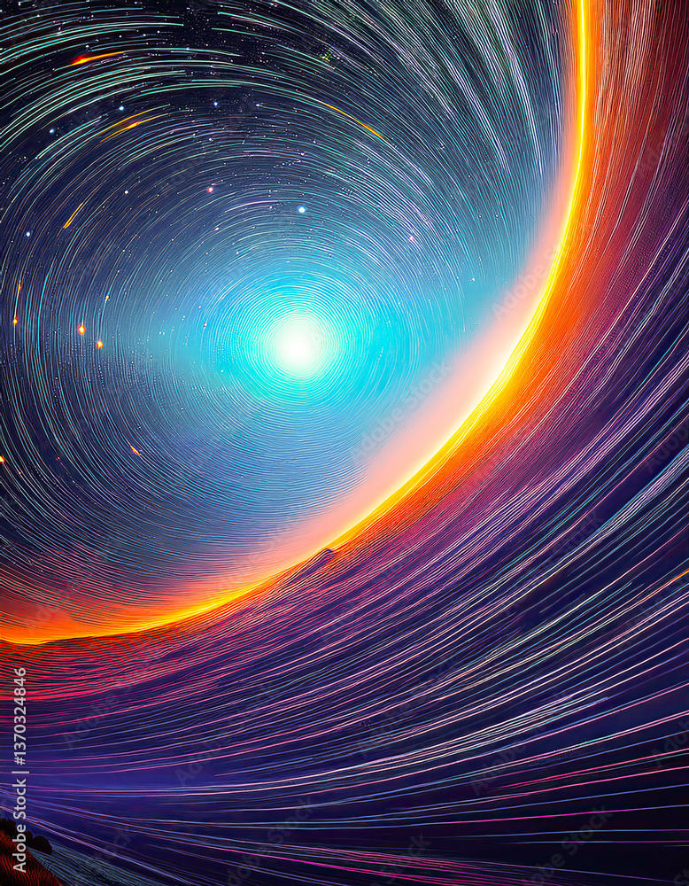 Aufkleber mysterious signal wave propagates through deep space, captivating scientists and enthusiasts alike