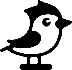 Minimalist Cardinal Bird Illustration for Stock Use