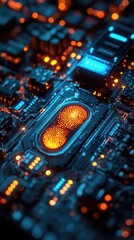 Fototapeta premium Digital Circuit Board Glow