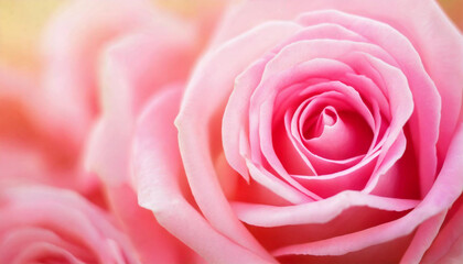 Fototapeta premium light pink roses in soft color and blur style for background.