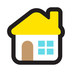 Black line icon set cut school life home