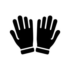 Obraz premium Icon of two black gloves 