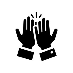 An icon showing two hands clapping each other in a high-five gesture