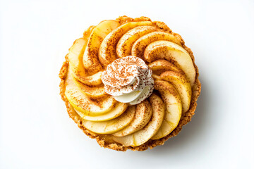 a pie with apples and cinnamon on top