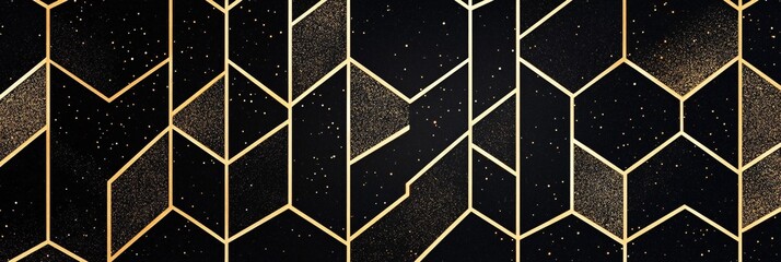 Modern design featuring intricate geometric shapes with metallic accents