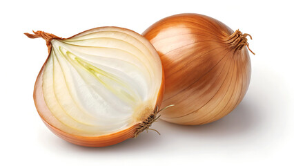 onion, single vegetable, close-up, studio lighting in white background