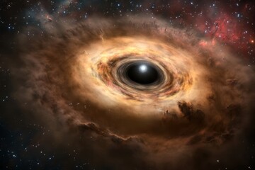 Exploring the mesmerizing beauty of a black hole in deep space