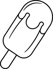 Popsicle Line Art Vector