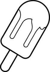 Popsicle Line Art Vector