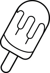 Popsicle Line Art Vector