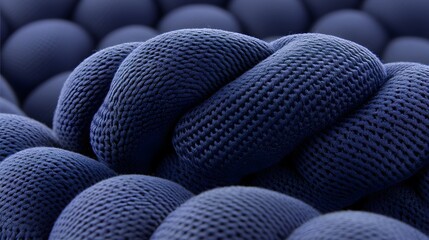 Obraz premium Abstract Blue Knitted Fabric Texture Background