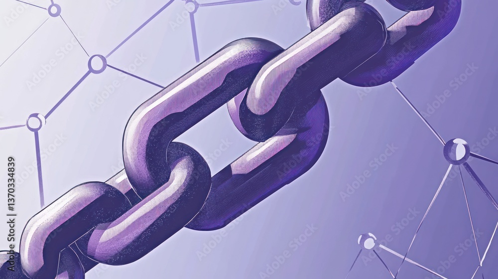 Poster interconnectedness: a visual representation of blockchain technology