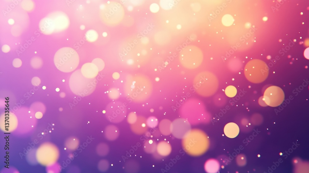 Poster soft and dreamy abstract background with colorful bokeh effects in purple and pink tones for creativ