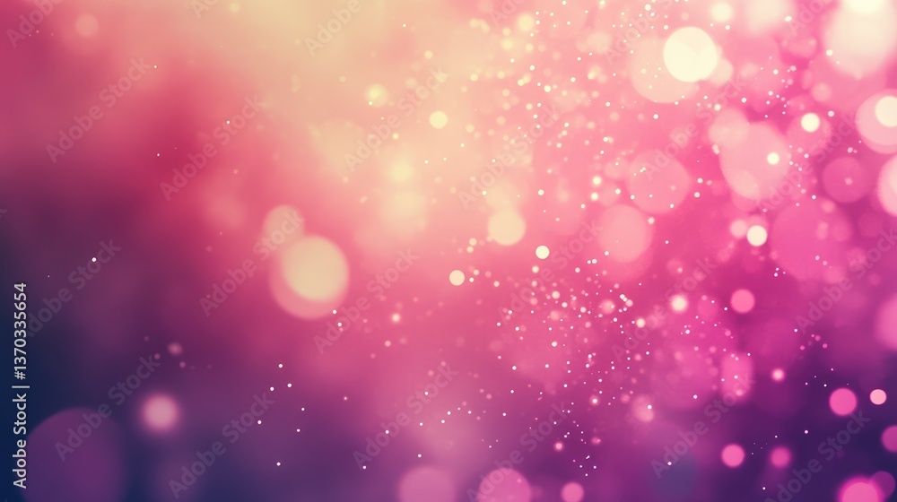 Poster soft bokeh background with vibrant colors and glittering light effects for creative projects