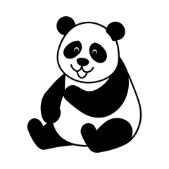 Fototapeta premium Vector illustration of panda isolated on white background.