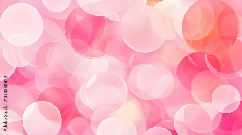 Aufkleber soft and dreamy pink bokeh background with gentle light and beautiful depth for artistic use and cre