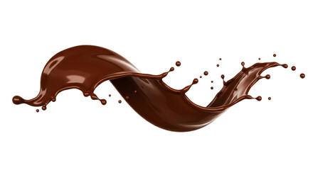 Isolated Swirling Chocolate