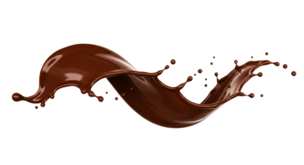 Isolated Swirling Chocolate