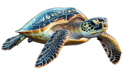 Fototapeta premium Big turtle isolated on transparent background