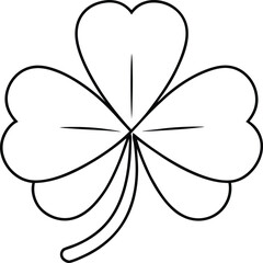 Shamrock Line Art Vector