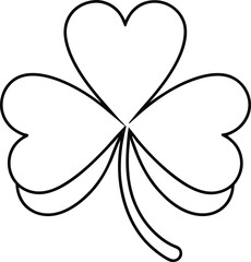 Shamrock Line Art Vector